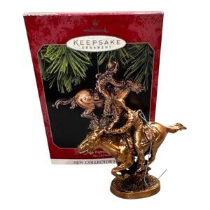 1998 Hallmark Keepsake Ornament Pony Express Rider The Old West Series Vintage